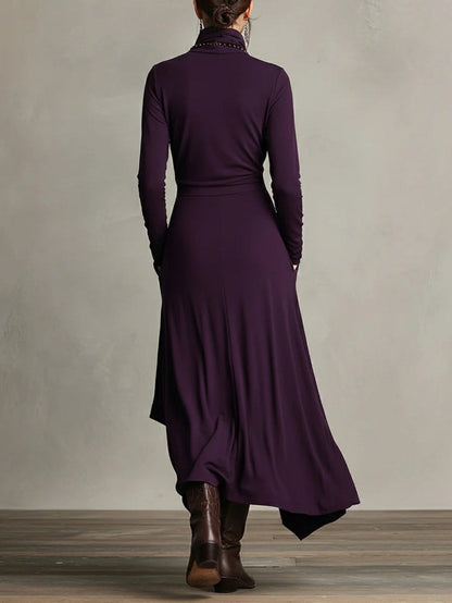 Chic Uneven Hem Midi Dress