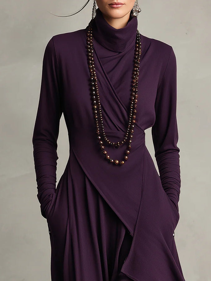 Chic Uneven Hem Midi Dress