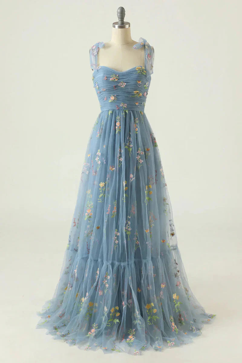 Women's Embroidered Tulle Ball Gown