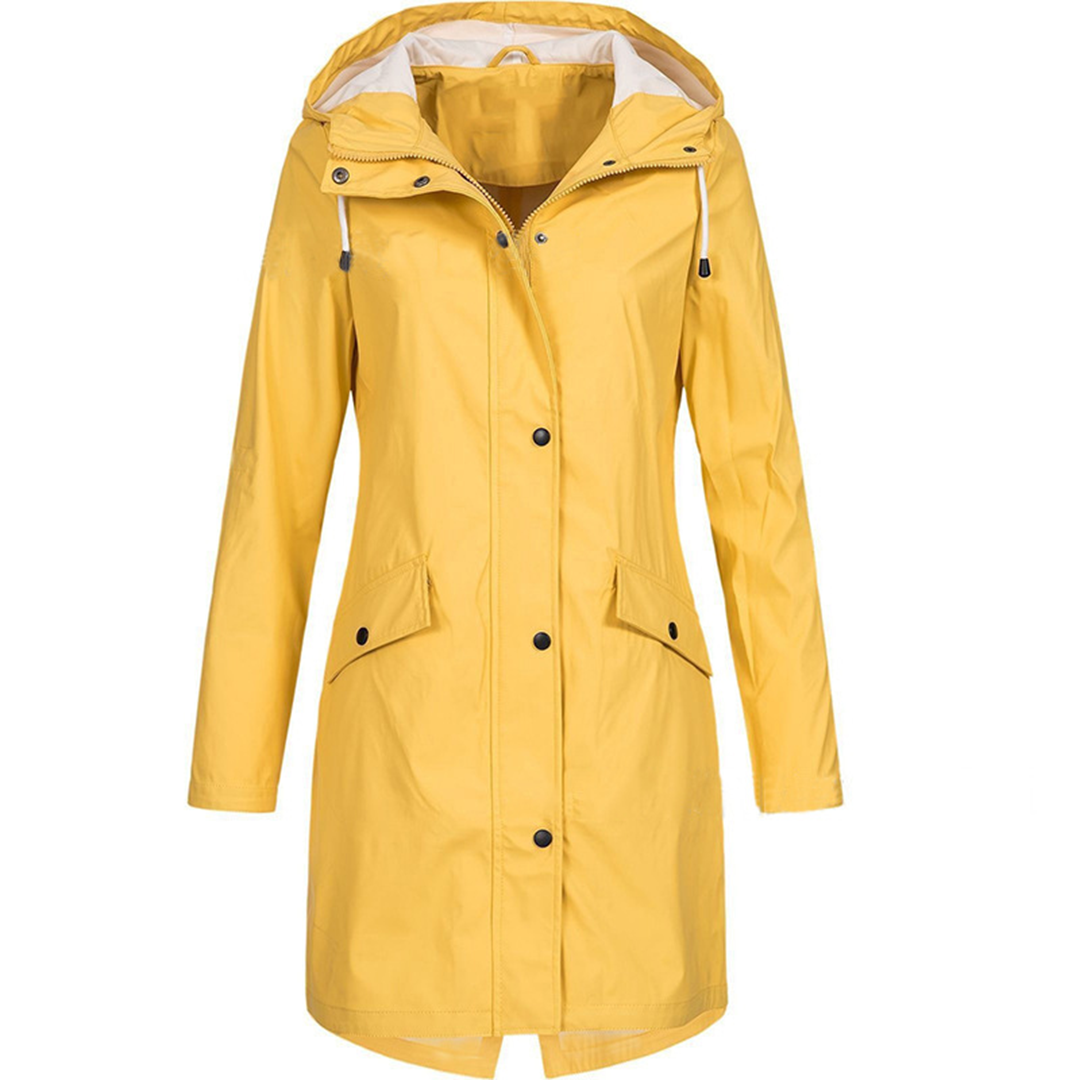 Breathable Water Resistant Ladies Rain Jacket Windproof