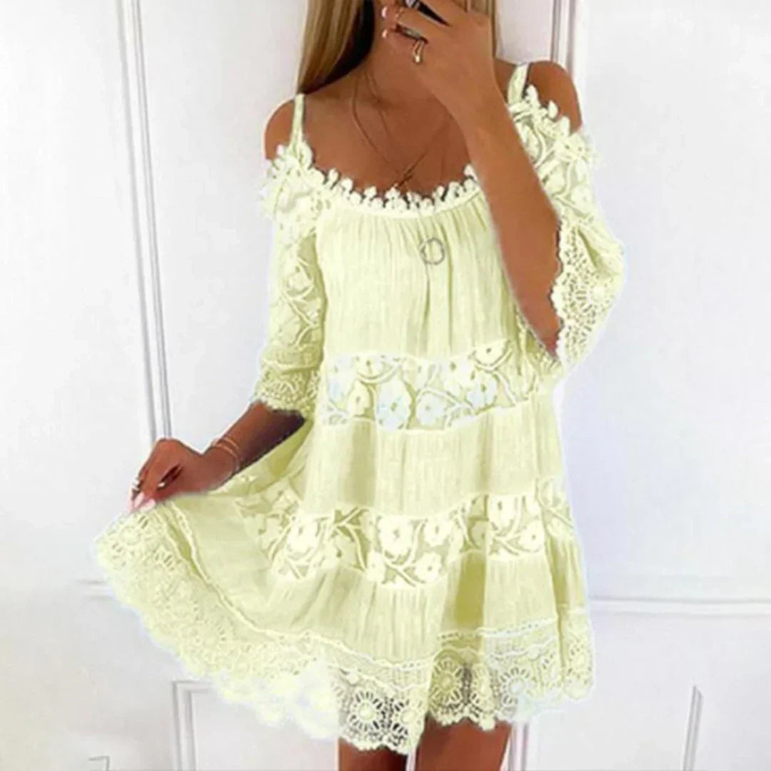 Women's Cold Shoulder Summer Dress - VibreMode