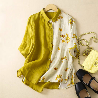 Chic Dual Tone Cotton Shirt - VibreMode