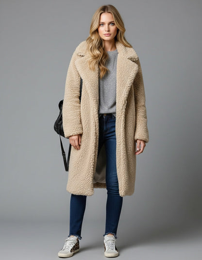 Warm Faux Fur Parka Coat