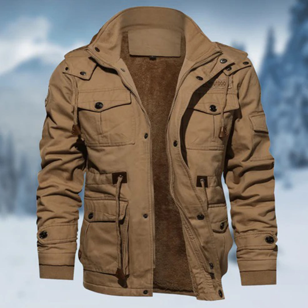 Warm Waterproof Men's Hooded Winter Jacket - VibreMode