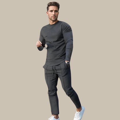 Relaxed Fit Men's 2 Piece Suit Set