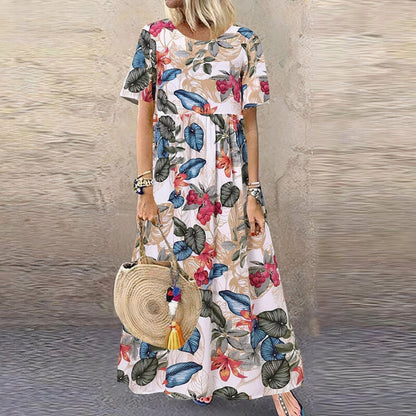 Beautiful Floral Chiffon Maxi Dress for Women