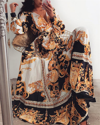 Women's Bohemian Maxi Dress Flowy