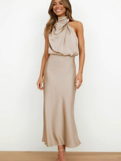Elegant Women's Halter Evening Dress