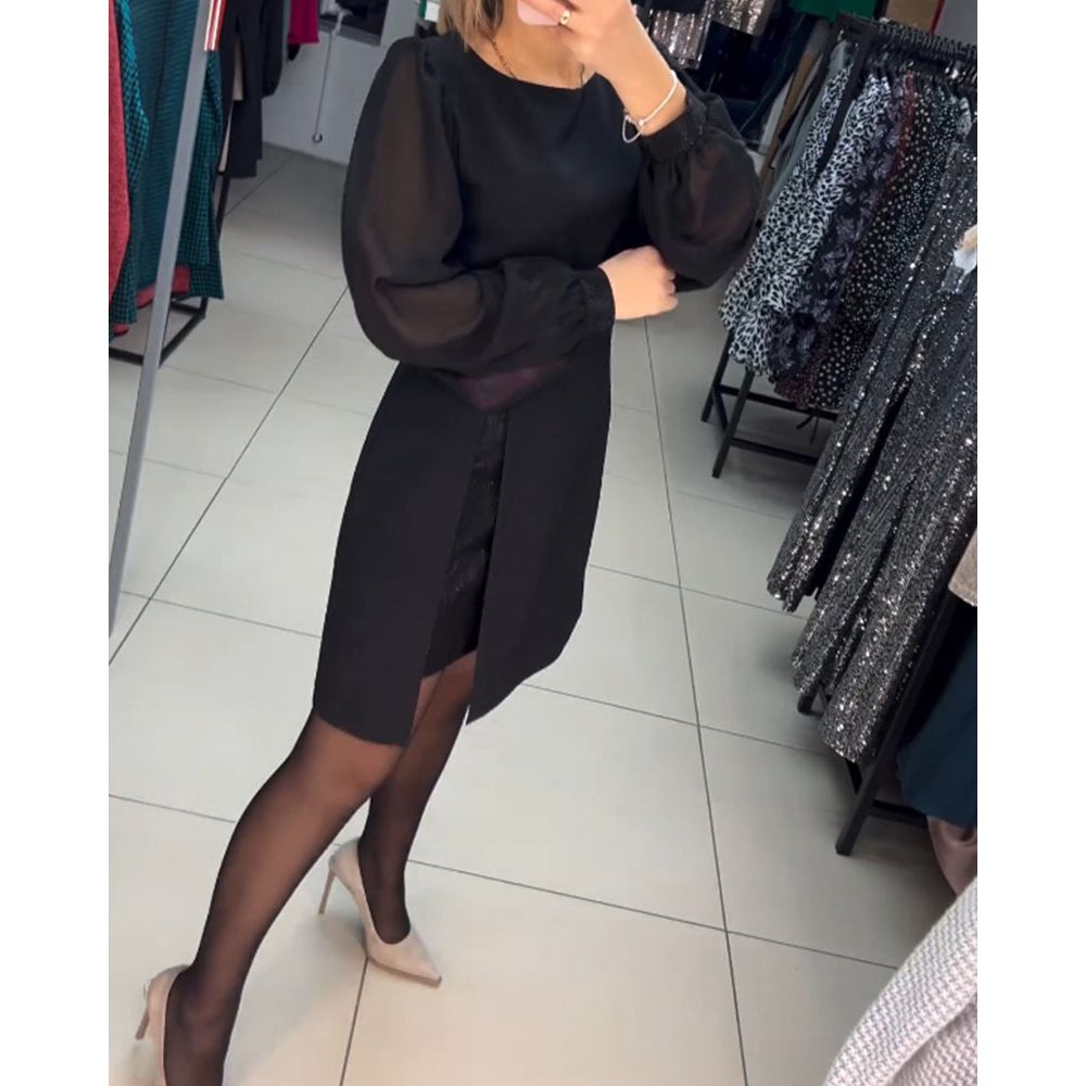 Women's Puff Sleeve Mini Dress