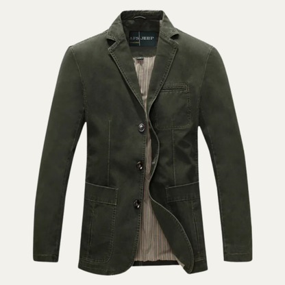 Men's Slim Fit Cotton Blazer Lightweight - VibreMode