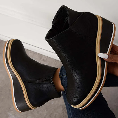Women's Ankle Boots Side Zipper Style