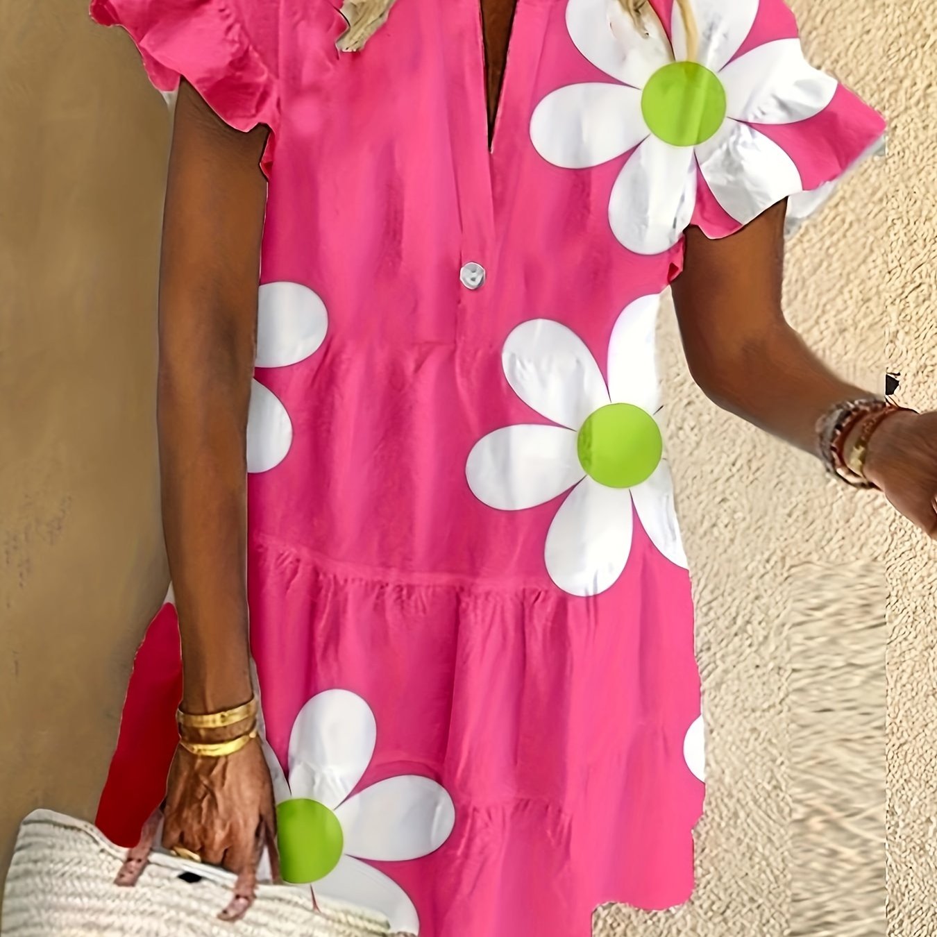 Women's Floral Tummy Control Dress - VibreMode