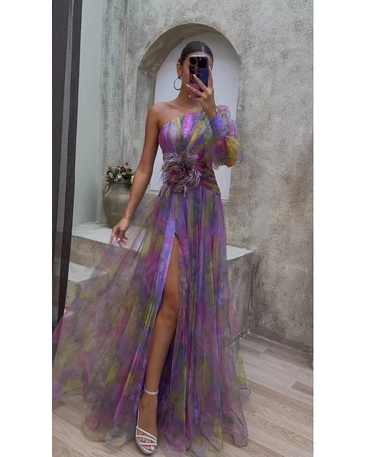 Asymmetrical One Shoulder Dress