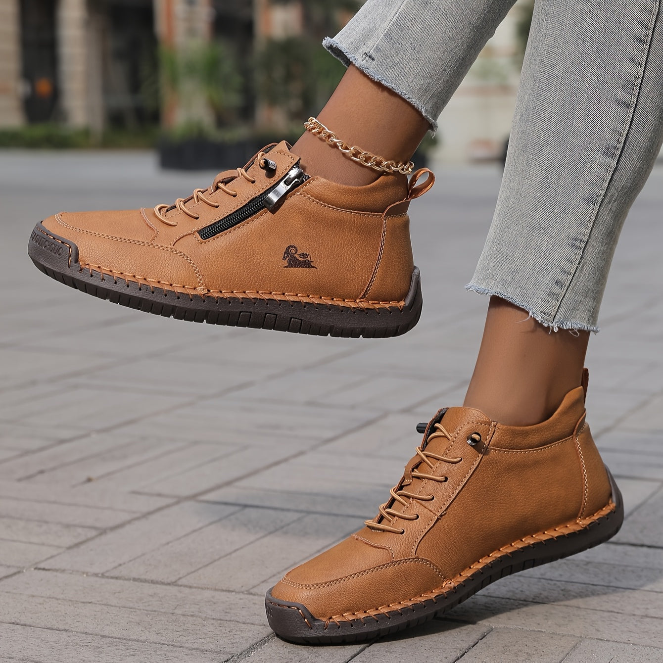 Ladies Comfortable Spring Lace Up Walking Shoes