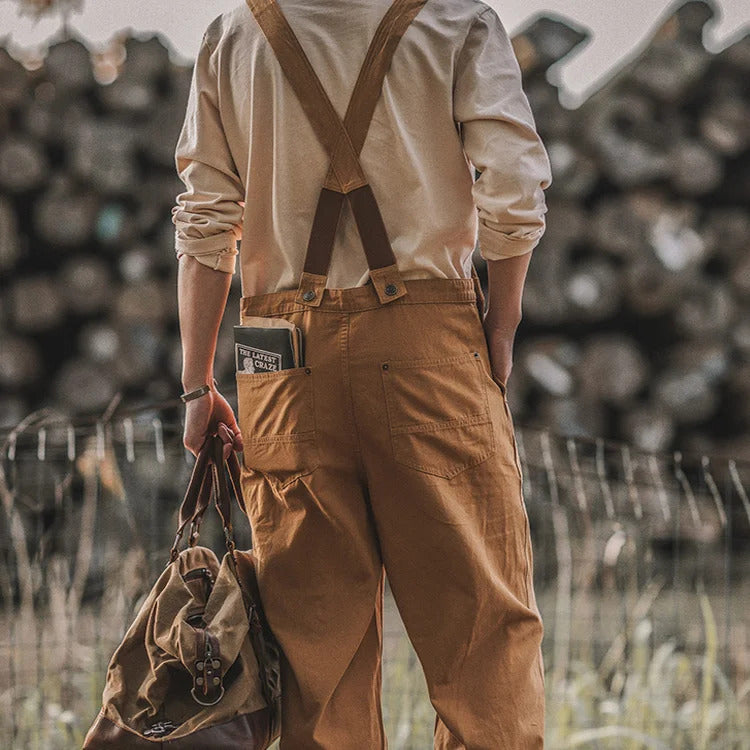 Unisex Canvas Overalls Vintage Style