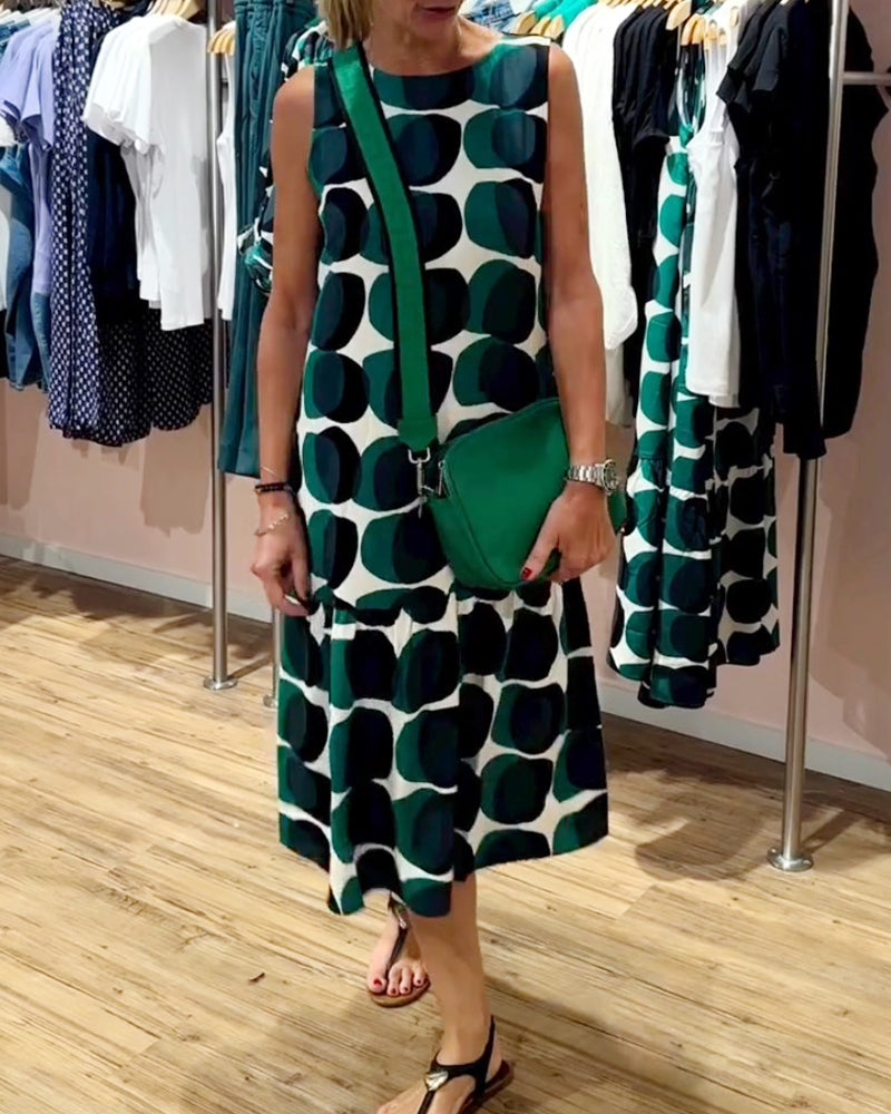 Summer Print Off Shoulder Dress