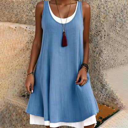 Casual Summer Sleeveless Mini Dress for Women
