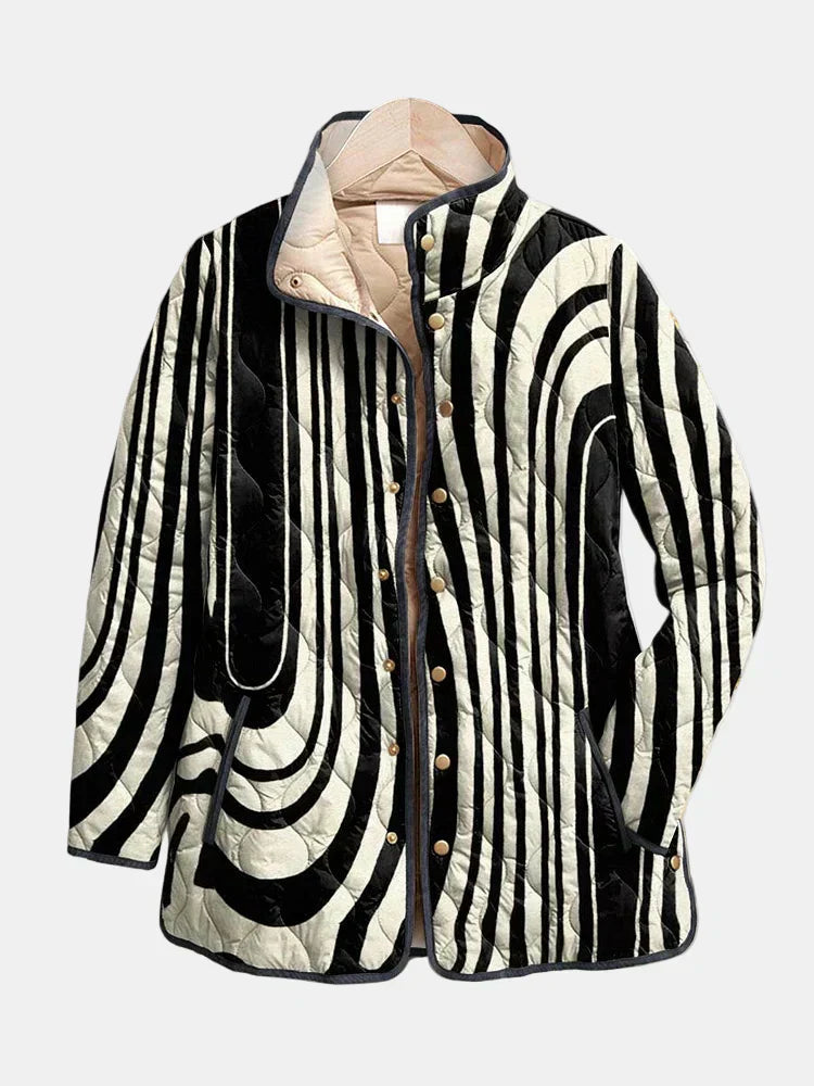 Women's Long Sleeve Button Front Jacket - VibreMode