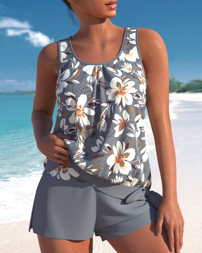 Comfortable Women's Summer Swimwear Tankini Set
