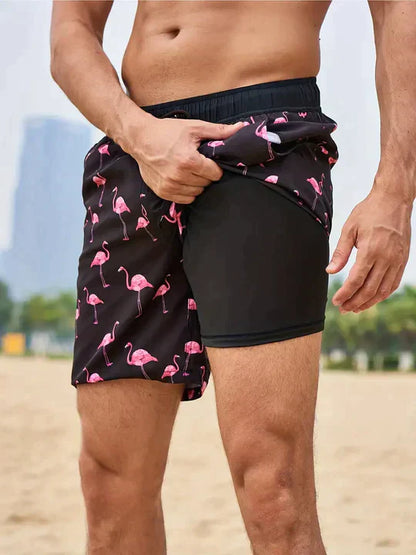 Men's Swim Shorts Lined Phone Pocket