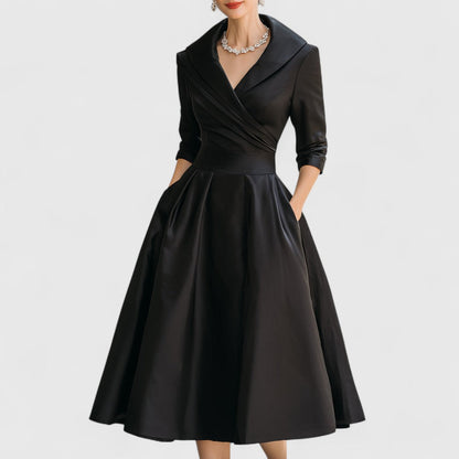 Floral Chiffon Knee Length Dress