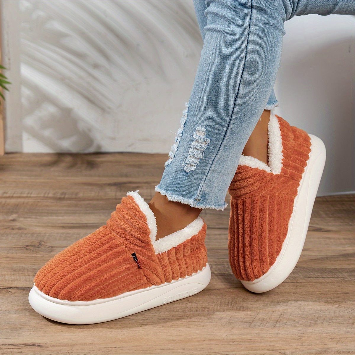 Women's Fleece Slippers Non-Slip Sole
