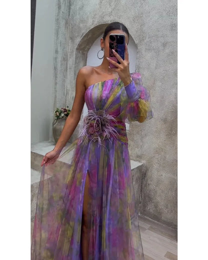 Asymmetrical One Shoulder Dress