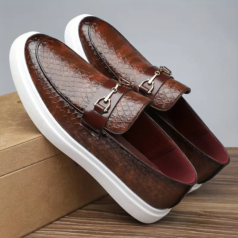 Chilton Men's Orthopedic Leather Slip On Shoes - VibreMode