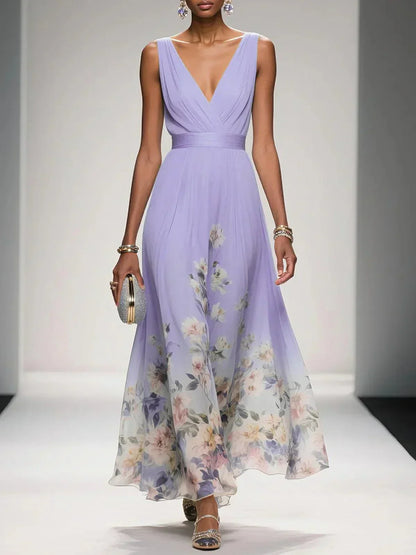 Lovely Lady Floral Long Summer Dress