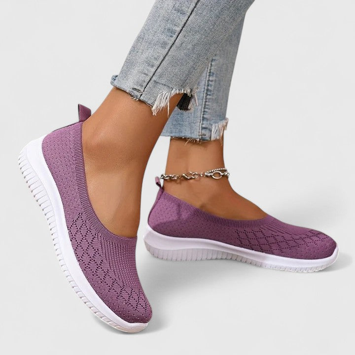 Comfortable Womens Breathable Slip On Sneakers - VibreMode