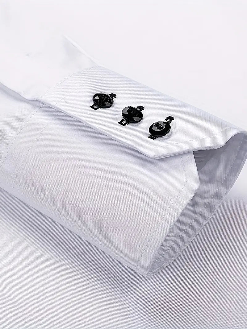 Charles Men's Formal Dress Shirt Button Front