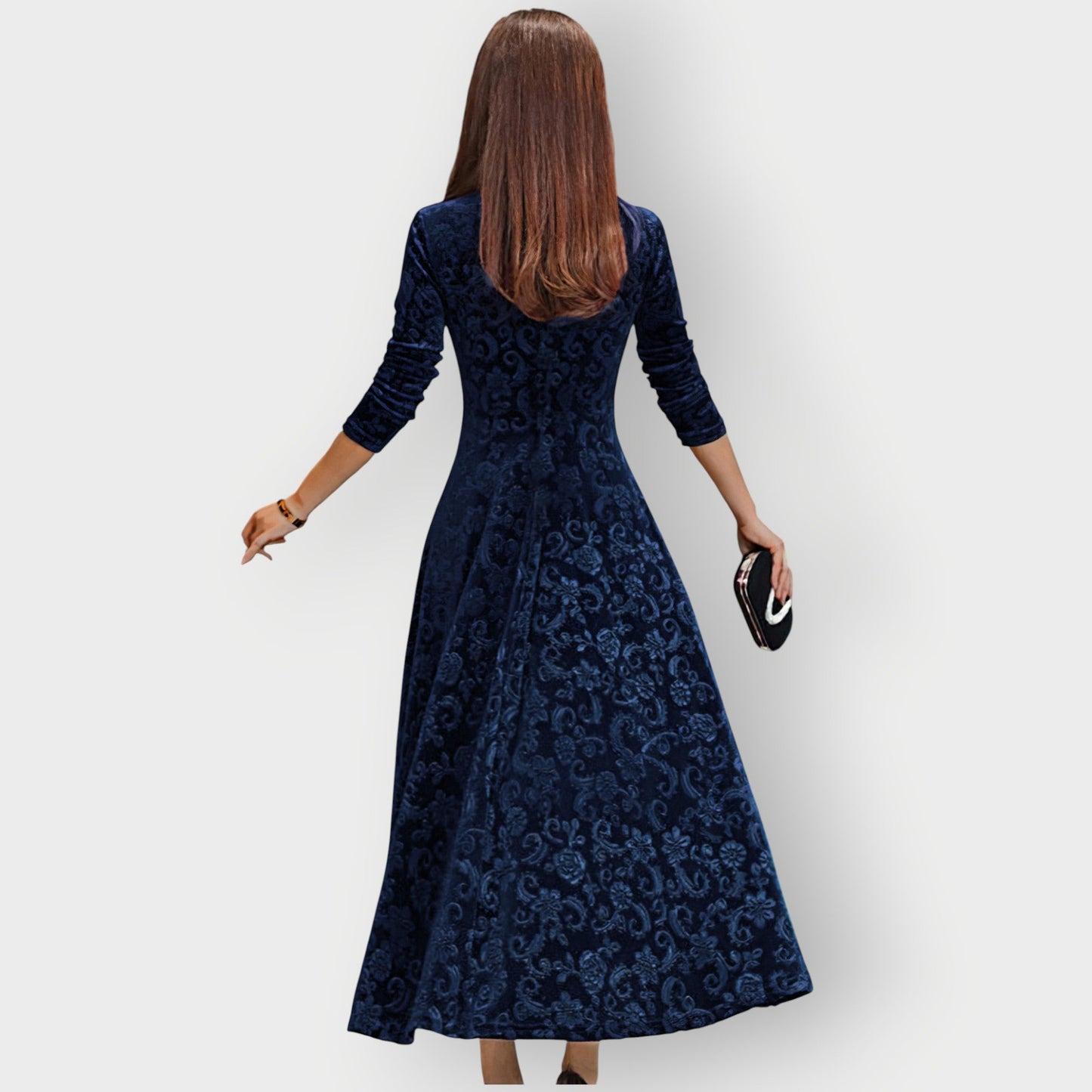 Luxurious Soft Midi Velvet Dress