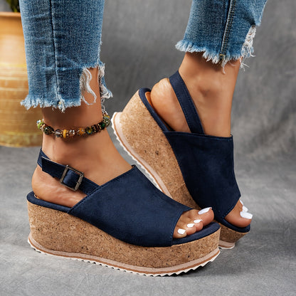 Women's Adjustable Buckle Platform Sandals