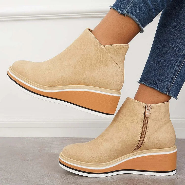 Women's Ankle Boots Side Zipper Style