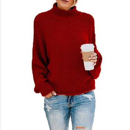 Women's Chunky Knit Turtleneck Sweater