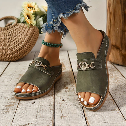 Comfortable Women's Slip On Flat Sandals