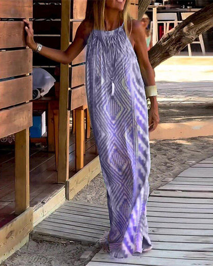 Vintage Floral Off Shoulder Maxi Dress - VibreMode