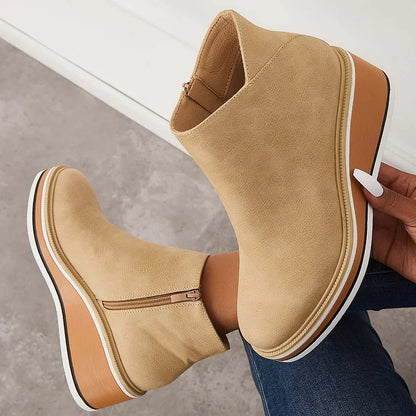 Women's Ankle Boots Side Zipper Style