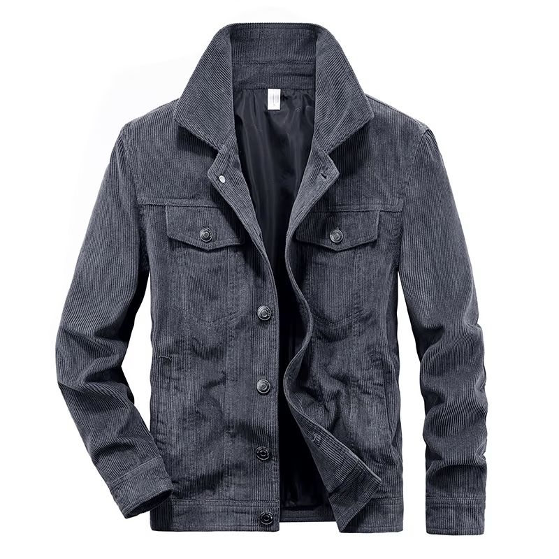 Corduroy Button Up Jacket - VibreMode