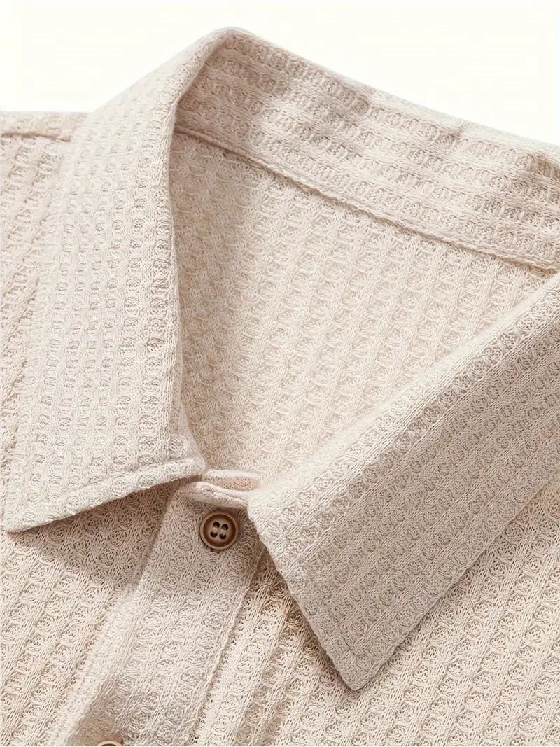 Men's Polo Shirt Solid Textured