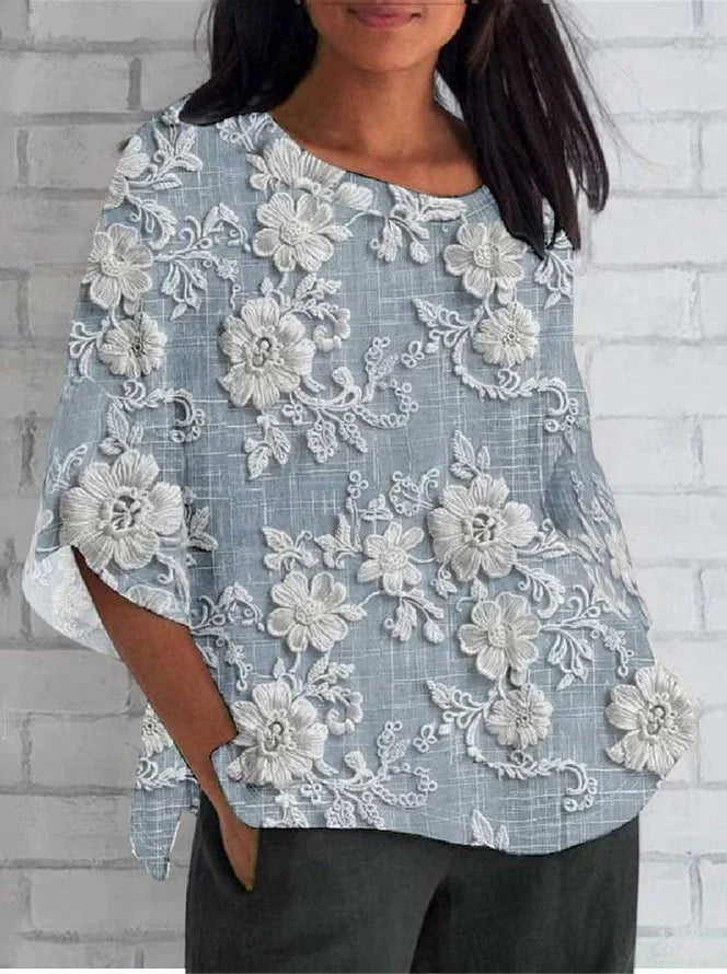 Classic Floral Casual Top