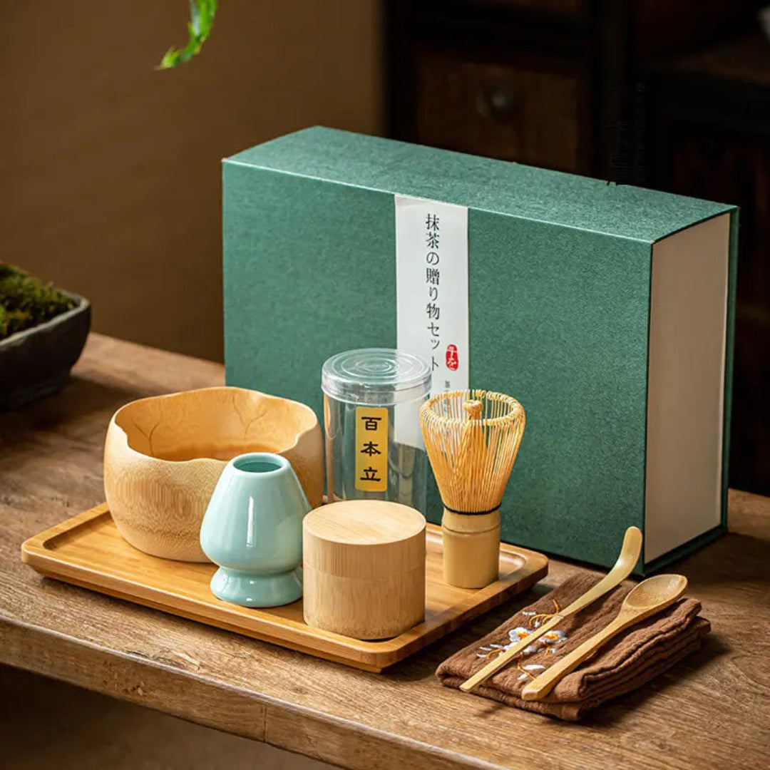 Traditional Matcha Gift Set Ceramic Bowl Whisk