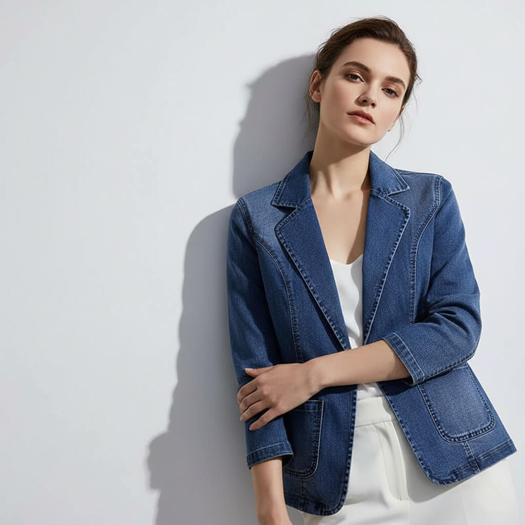 Eco Friendly Dark Blue Denim Jacket