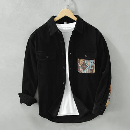 Men's Classic Long Sleeve Shirt Vintage Style - VibreMode