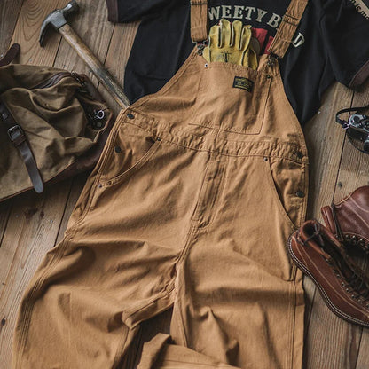 Unisex Canvas Overalls Vintage Style