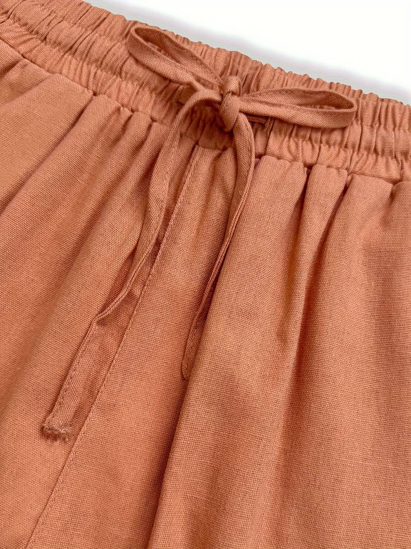 Casual Elastic Waist Joggers