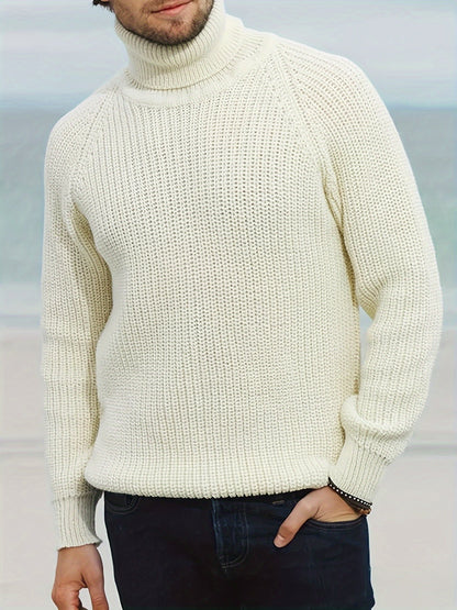 Men's Turtleneck Vintage Knit Sweater