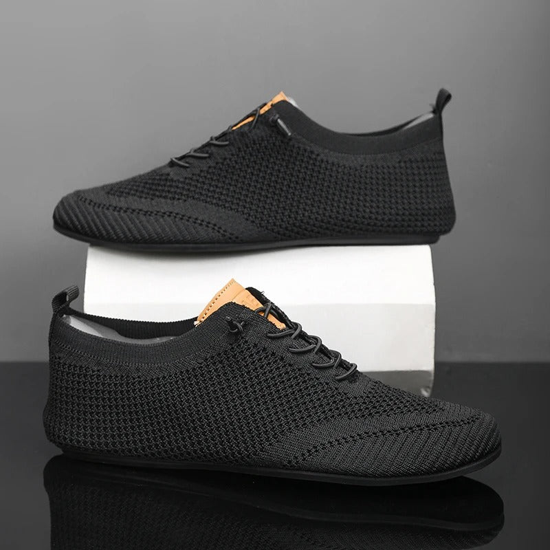 Men's Slip On Shoes Low Knit Lace Detail