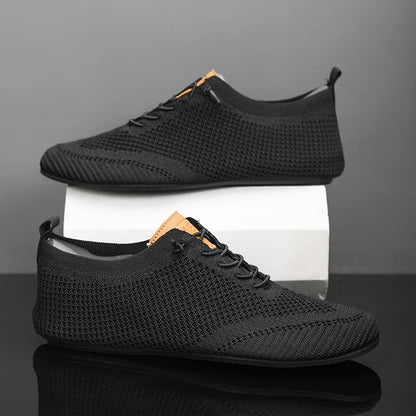Men's Slip On Shoes Low Knit Lace Detail