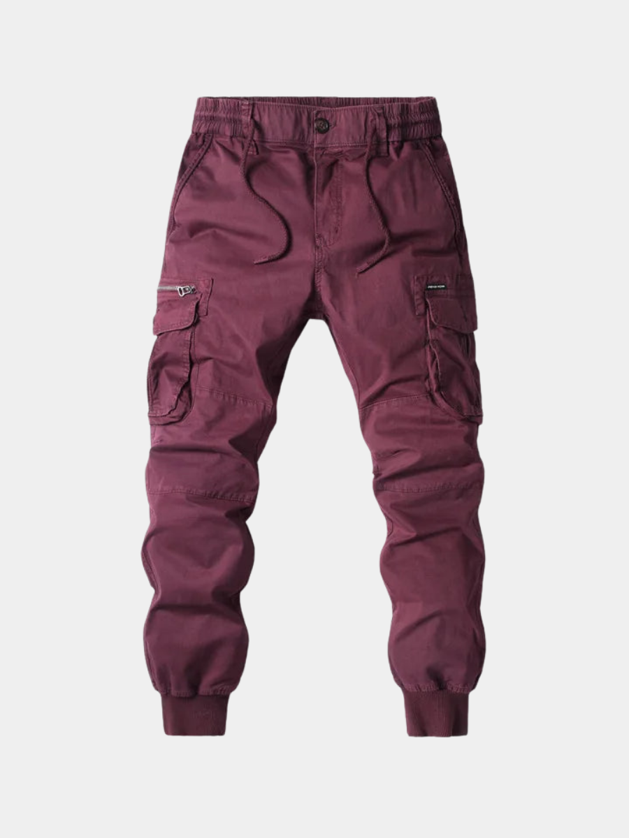 Men's Cargo Jogger Pants Cuffed Hem - VibreMode